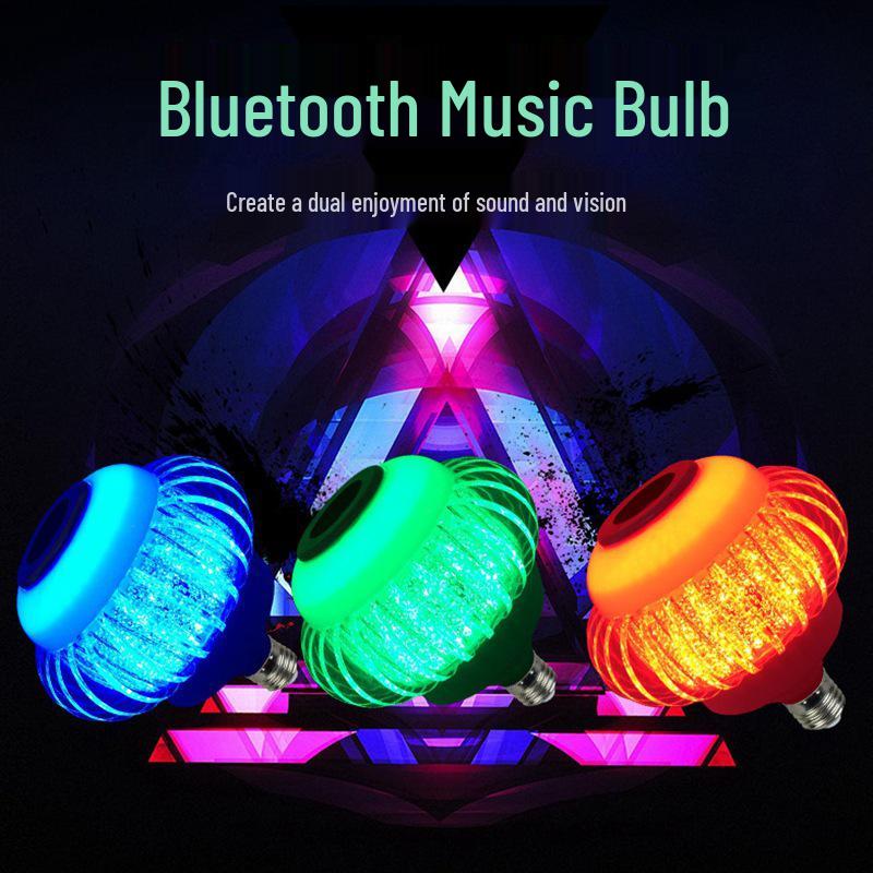 Bluetooth LED Music Bulb: 7-Color Changing Speaker Light with Remote Control for Stage and Ambiance