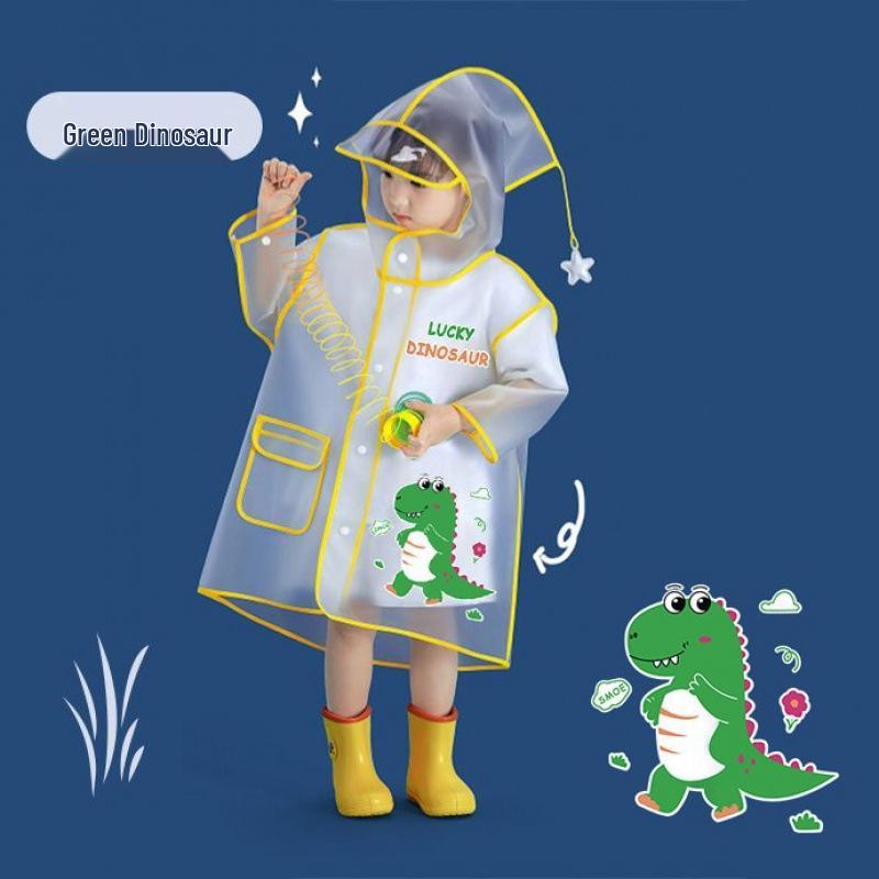 Kids' Cute Cartoon Waterproof Full Body Raincoat