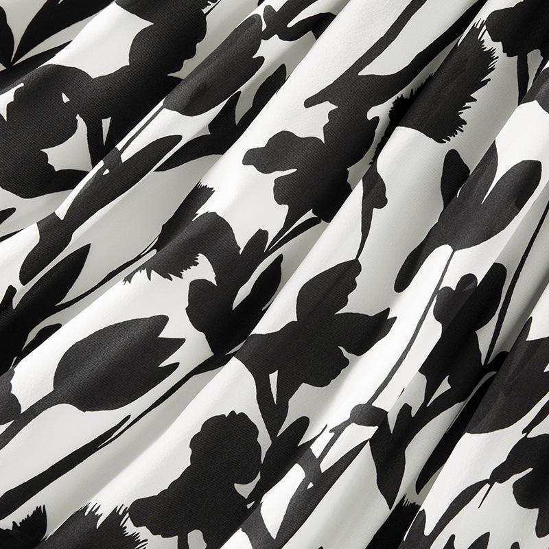 Elegant New Women's Summer A-line High-Waisted Double-Pleated Mulberry Silk Skirt