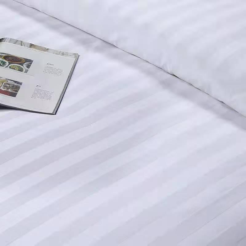 Pure Cotton Hotel & Hospital Bedding Fabric - 60s Dense Satin Stripe