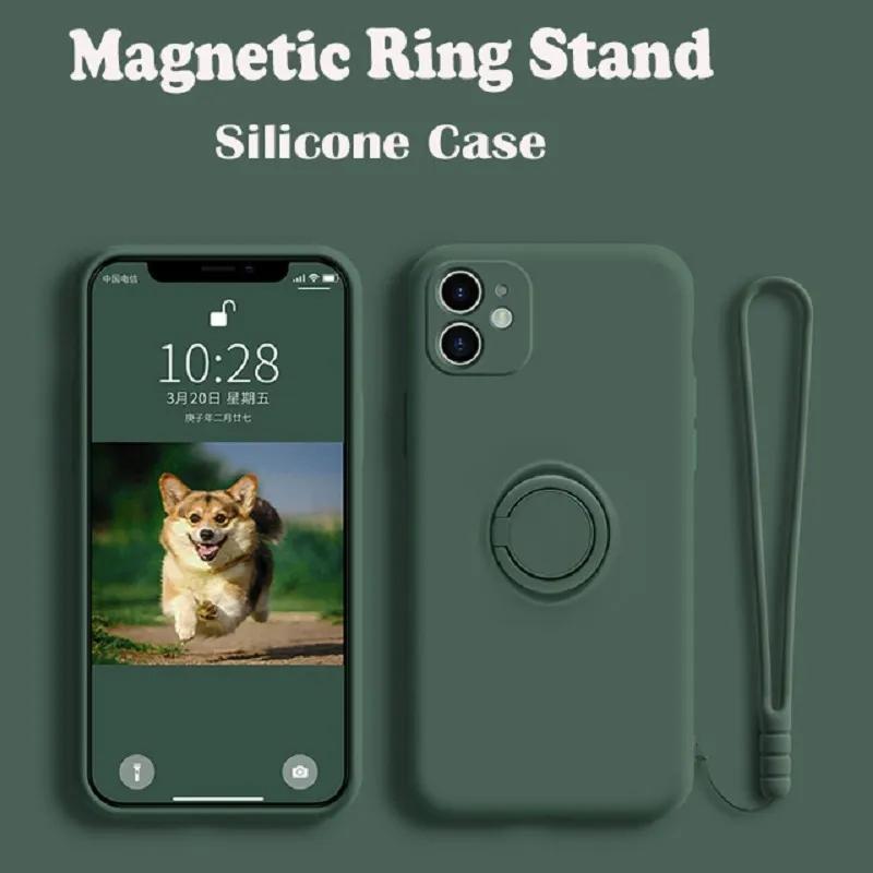 

Мягкий жидкий силиконовый держатель-кольцо для iPhone 14 13 12 11 Pro Mini XR X XS Max 7 8 Plus Se 2020 чехол для телефона