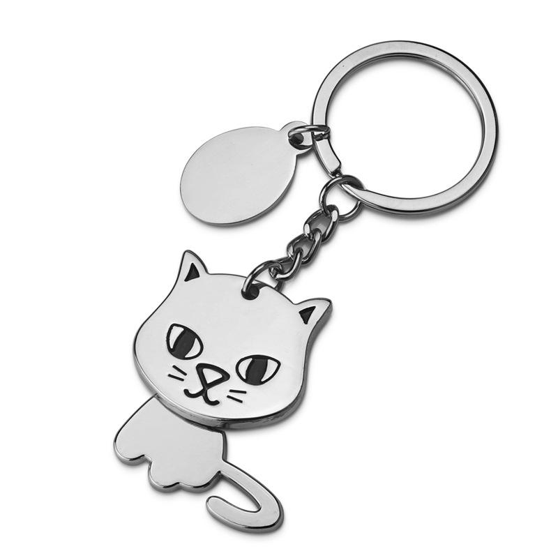 Custom Cartoon Pet Keychain: Puppy & Cat Head-Shaking Pendant - Fun Gift