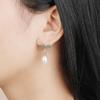 Silverstone S925 Silver Crystal & Pearl Dangle Earrings - Women's Retro Christmas Gift