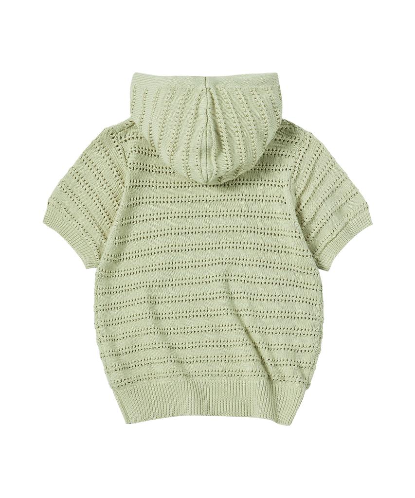 COMONINOZ W Neck String Knit [Yellow Green]