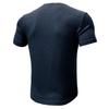 Men's Slim Fit Henley T-shirt: European & American Sports Style, Ribbed, Elastic, Short Sleeve, Solid Color