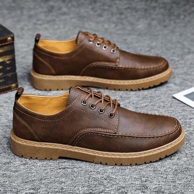 Brytyjski styl Męskie codzienne buty Jakościowe wygodne męskie skórzane buty Miękkie odporne na zużycie Męskie buty towarzyskie Chaussure Hommes