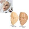 2 Set Makeup Practice Face 5D Silicone Full Face Makeup Mannequin Face with Stand for Emerging Makeup Artist