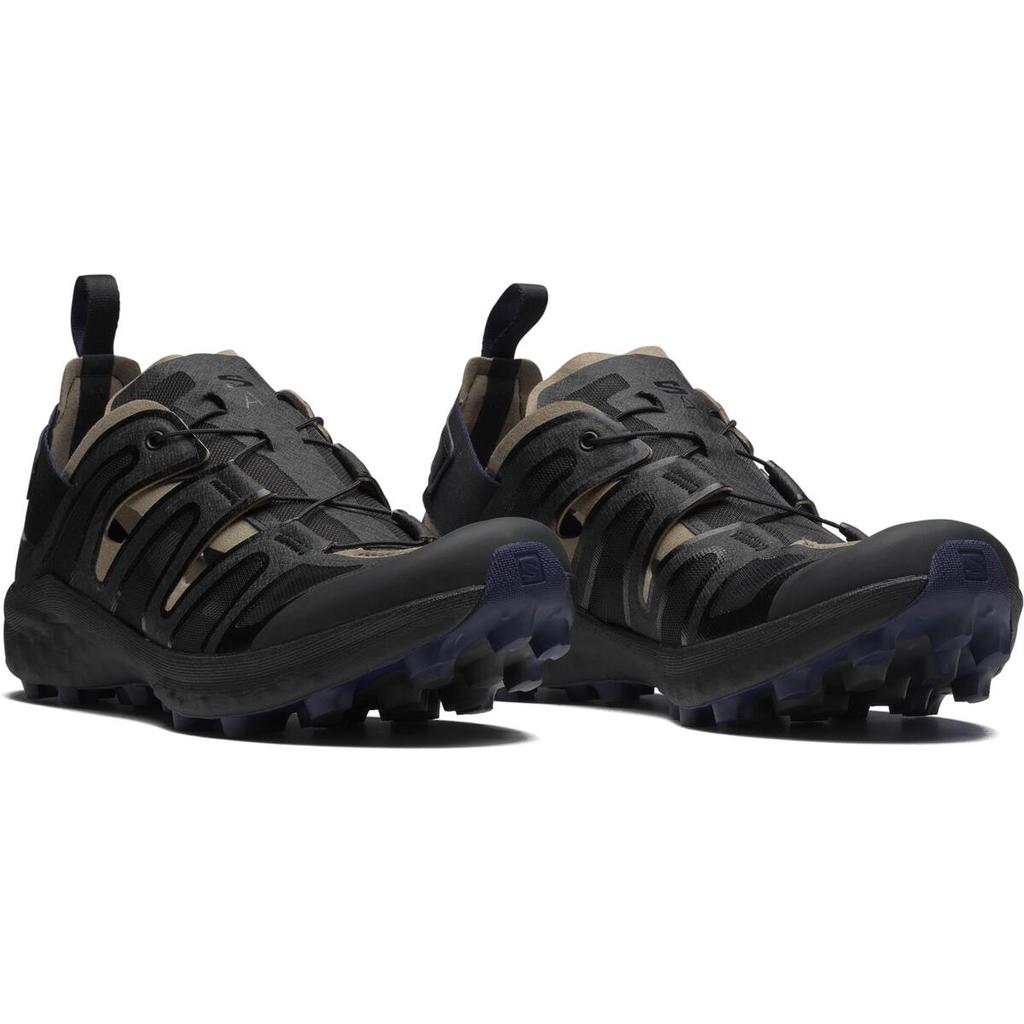 SALOMON Slip Resistant Abrasion Resistant River Trekking Shoes Unisex Black Sneakers 476747