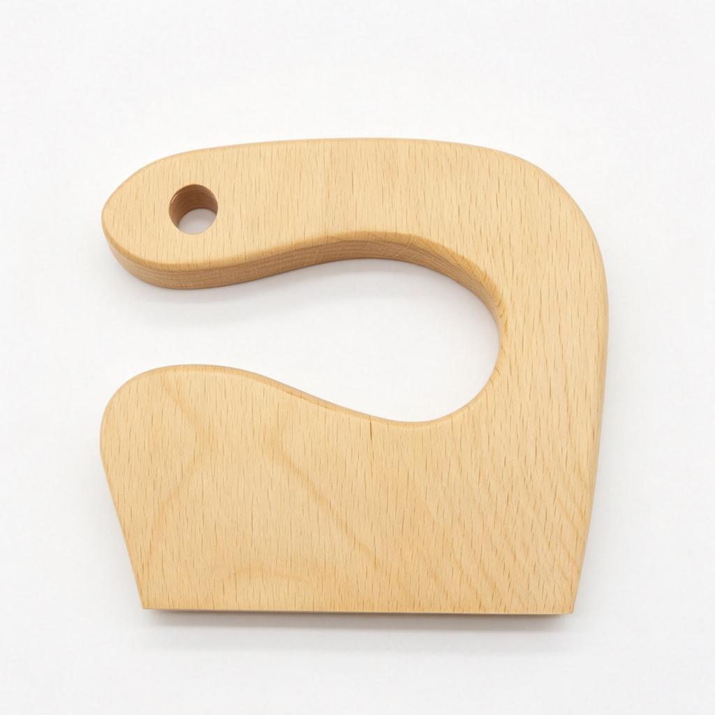 Wooden Safety Knife Toddler Cartoon Children's Kitchen Tools Cutting Fruit Education Practical Life Cooking Toys
