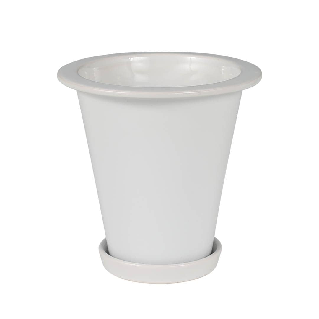 

Dulton Botany Длинный горшок L Белый Тисненый логотип и цветочный горшок землистого цвета Высокий BOTANY 6 Высота Диаметр Нет. 18.4см 18.7см NB-0602L/WT белый