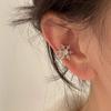 Exquisite Snowflake Zirconia Ear Cuff - No Piercing Required, Super Shiny Design for a Wintery Luxurious Look
