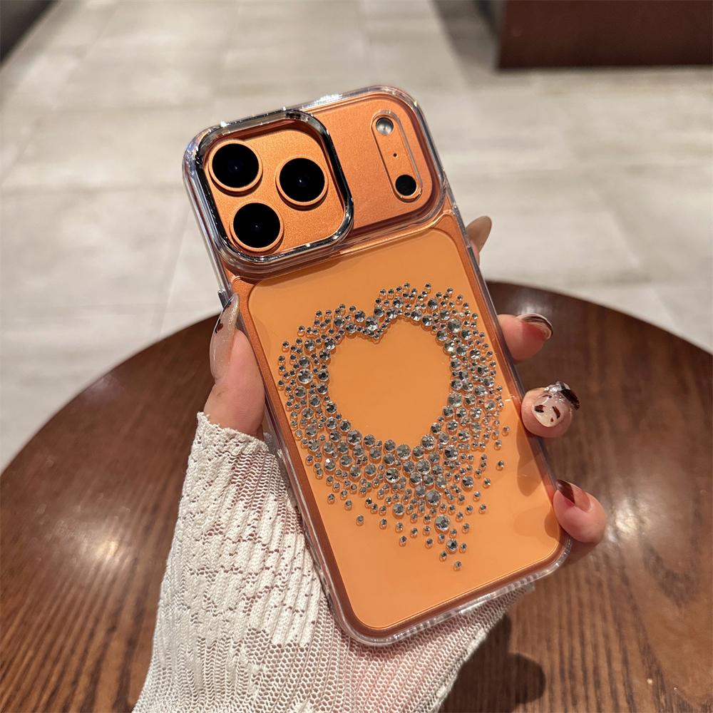 

For iPhone 17 Pro Max Diamond Case Women Girl s Love Heart Cover for iPhone 16 15 14 12 11 13 Pro Max Plus Clear Cover iPhone17 Pro Max