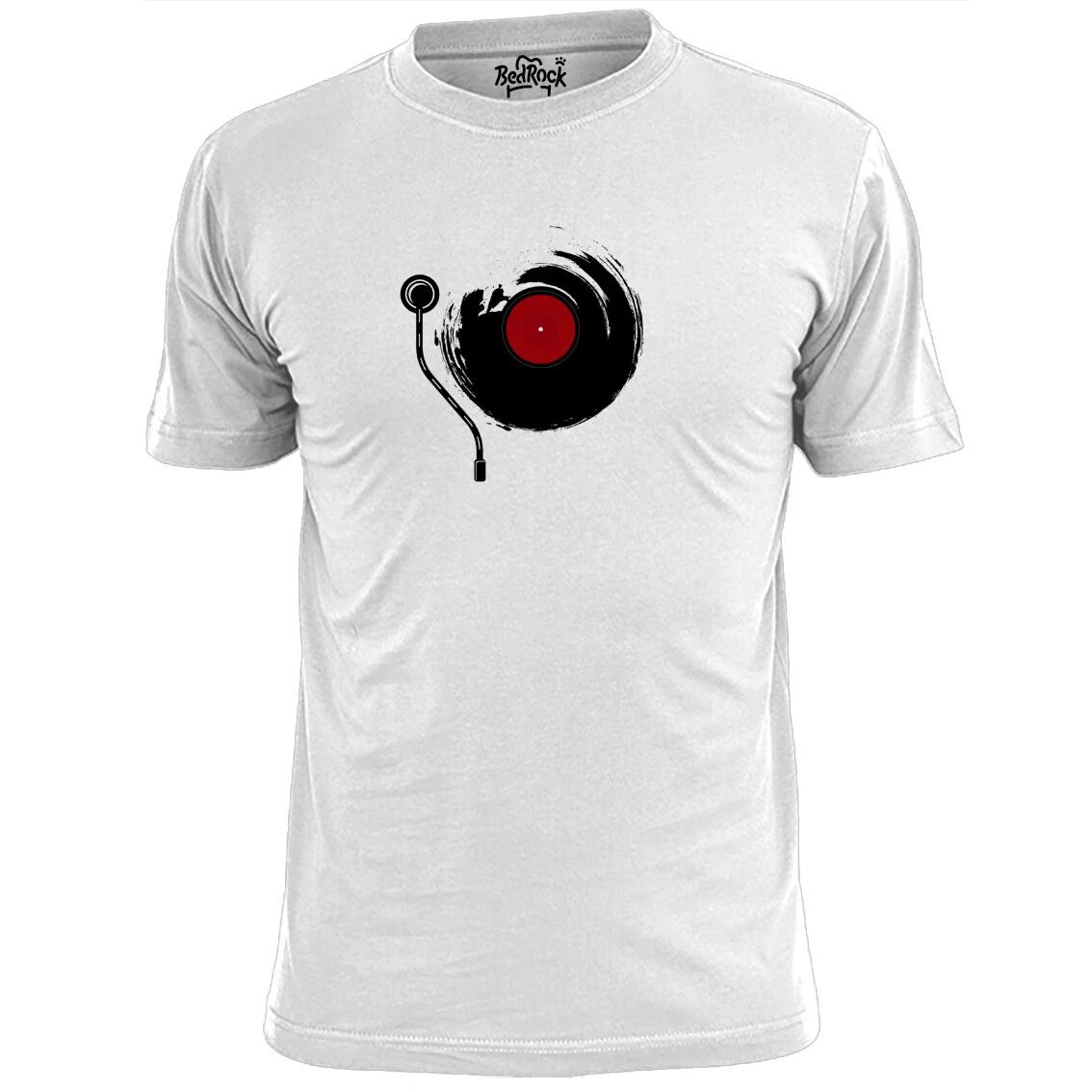 Mens Abstract Turntable T shirt Vinyl Records Rock Indie Punk XL