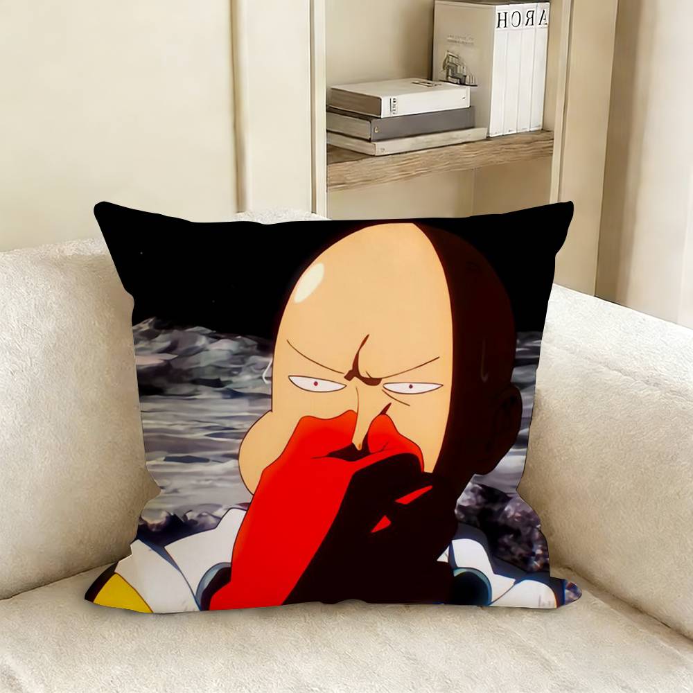 One PPunch SSaitama MMan Pillow Cover Sofa Cushion Cover Home Room Decoration Children Gift