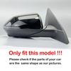 For Hyundai Kona 2024 2025 Car Sticker Rearview Side Mirror Cover Wing Cap Exterior Door Rear View Case Trim Carbon Fiber Look