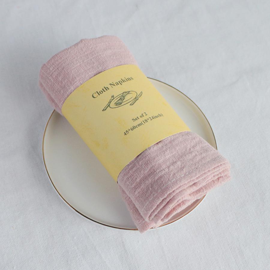 2PCS 45X60CM Skin-friendly Cotton Summer Napkins,Reusable Kitchen Dining Placemats,Customized Dinner Table Rustic Wedding Decor