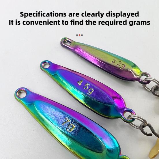 5 Stück 9,1 cm/3,2 g 9,3 cm/4,5 g 9,7 cm/7 g Fliegenfischen Köder mit Spinnerblatt Weitwurf Rotierende Pailletten Löffel Spinnerbait Bass Angelzubehör