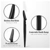 6 Pcs Black Eyebrow Razor, Face Razors Multipurpose, Facial Razors for Women Men, Eyebrow Trimmers Shaver with Protective Cover, Dermaplaning Tools