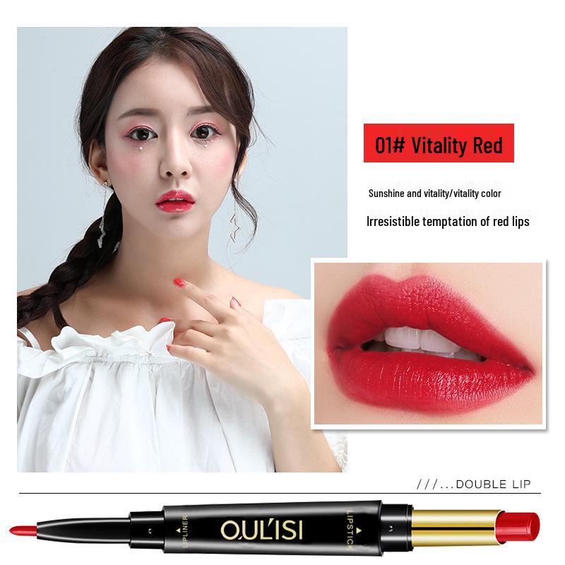 Waterproof Matte Lipstick & Gloss Dual-Ended Lip Liner for Women