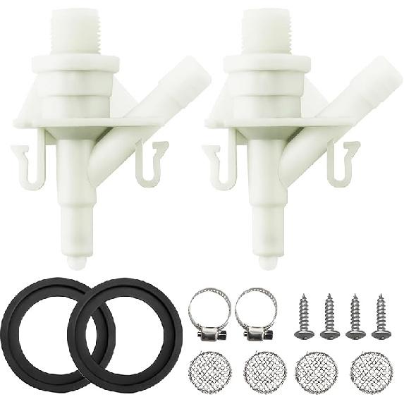 385311641 Sada ventilu a těsnění pro RV toaletu Dometic - Mrazuvzdorné splachovací díly pro kempingovou toaletu Dometic 300|301|300|311|320|321 Pedál - Splachování