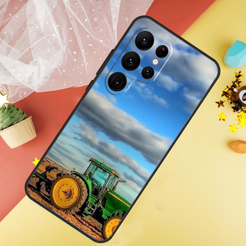 Farm Vehicle Tractor Case For Samsung Galaxy S22 S23 S24 Ultra S8 S9 S10 Plus Note 10 20 Ultra S20 S21 FE Cover