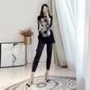 Damen Bluse Plissee Top Damen Frühling Neue Leichte Reife Lockere Und Dünne Mode Alle-spiel Dreiviertel Ärmel T-shirt