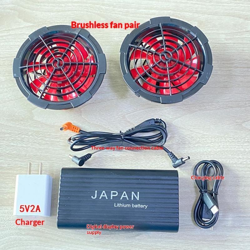 12V Cooling Air Conditioner Workwear Adjustable Fan Long Endurance Battery Full Set for Outdoor Exhibition Staff
