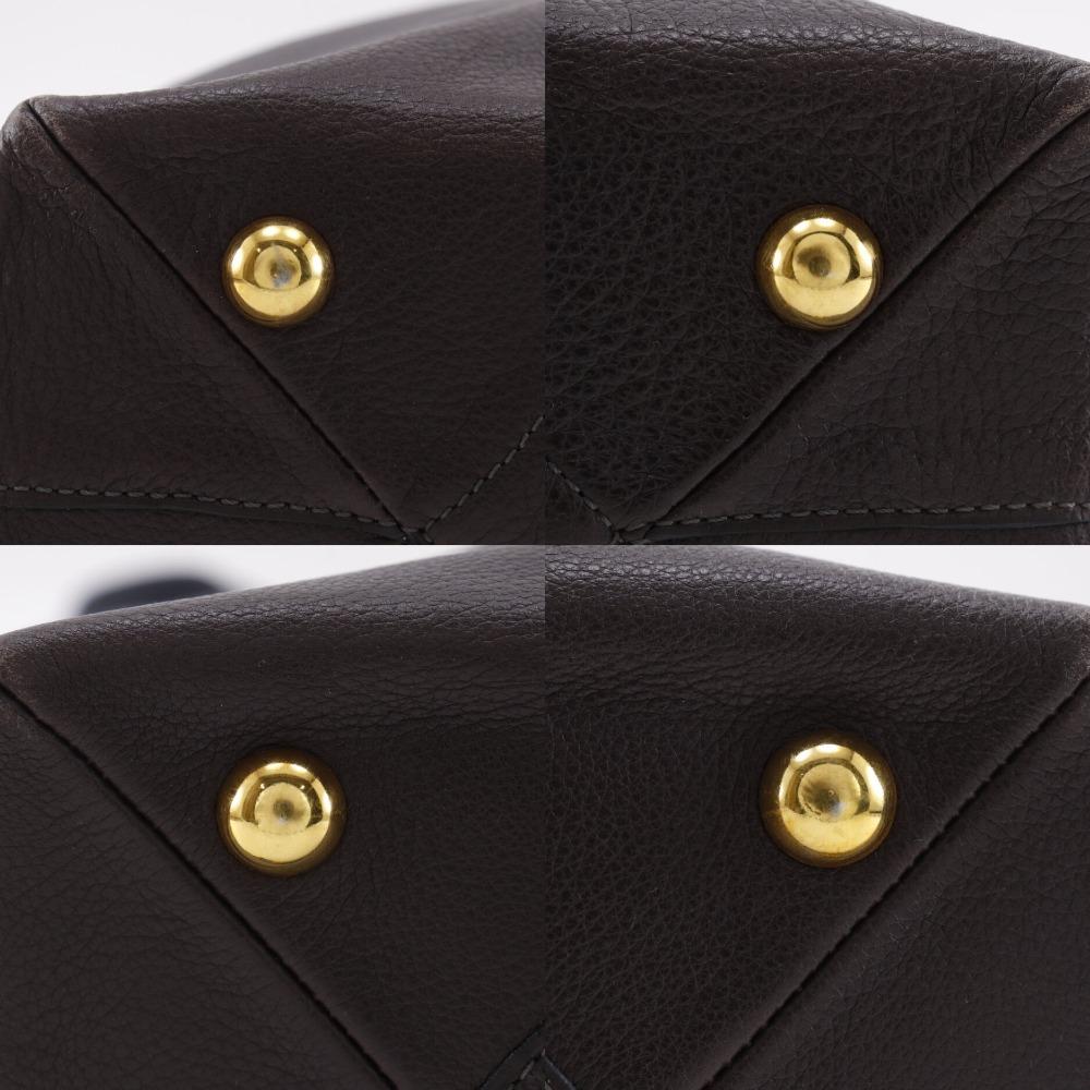 DELVAUX Tote Bag By color Brown leather Women Used