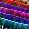 1Meter Rooster Feathers Trim Tassel Fringe On Tape Chicken Pheasant Cock Feather for Clothes Ribbon Sewing DIY Decoration Decor