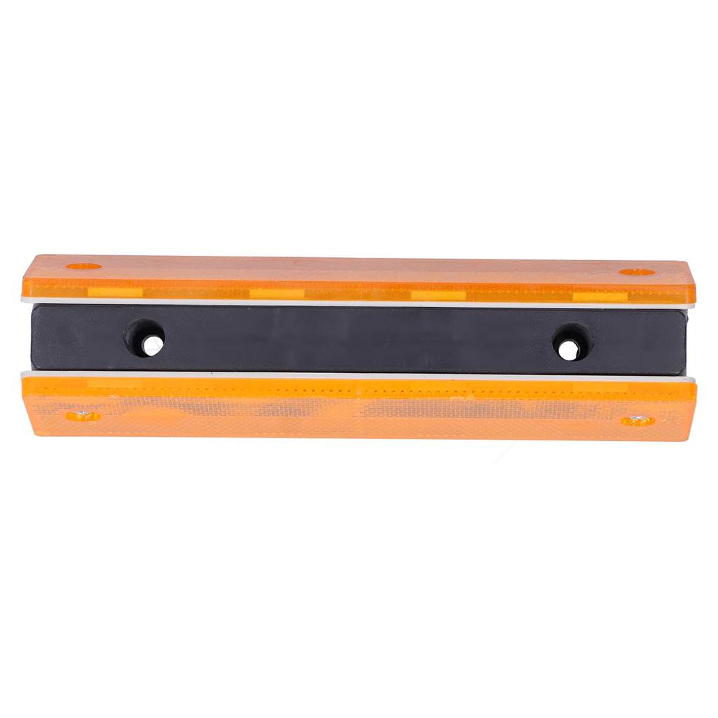 2PCS Rectangle Reflective Sign Road Stud Marker for Highway Traffic Warning Facilities(YellowWhite )