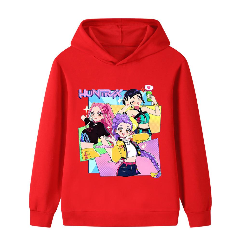 B1232 Kinder Jungen Mädchen Kpop Rumi Zoey Mira Print Langarm-Hoodie