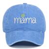Mama Letter Embroidery Adjustable Solid Color Baseball Cap Sun Protection Summer Women Washed Material Snapback Dad Hat