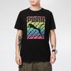 Puma Printed Logo Sport Round Neck Short Sleeve T-Shirt Men Tops Black 855976-01