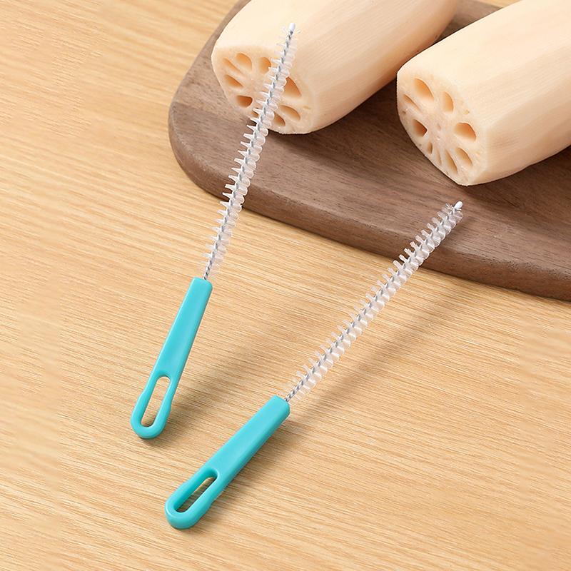 2 Piezas Cepillo de Limpieza Multifuncional Cepillos para Botellas de Paja Limpiador Alambre de Acero Lavar Pajitas para Beber Cepillo para Biberones