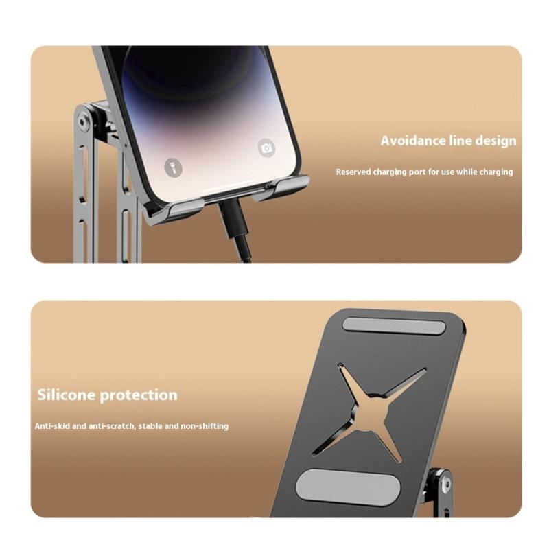 Aluminum Alloy Phone Stand Multi Angle Rotate Tablet Dock Holder Desktop Bracket For Mobile Devices