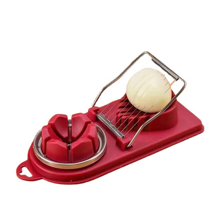 Multi-functional egg slicer, egg slicing and cutting device, fancy dicing and cutting