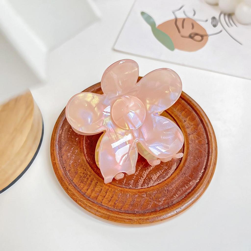 Iridescent Mermaid Shark Clip: Large Korean Acetate Hair Claw for Women's Updo