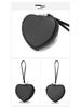 Genuine Leather Heart-Shaped Coin Purse for Women - Cute Korean Style Handheld Wallet for Coins, Lipstick, & Earphones.