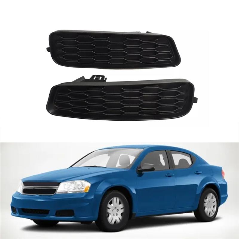 Front Bumper Fog Light Hole Insert Cover Fit For Dodge Avenger 2011-2014-A99D
