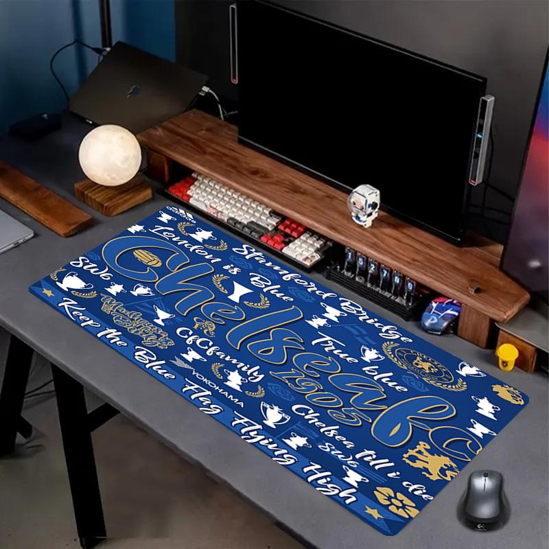 Chelsea FC Print Mouse Pad, Anti‑Slip Desktop keyboard Mat, for PC Laptop Gaming Working Daily Use, Cool Festival Birthday Gift