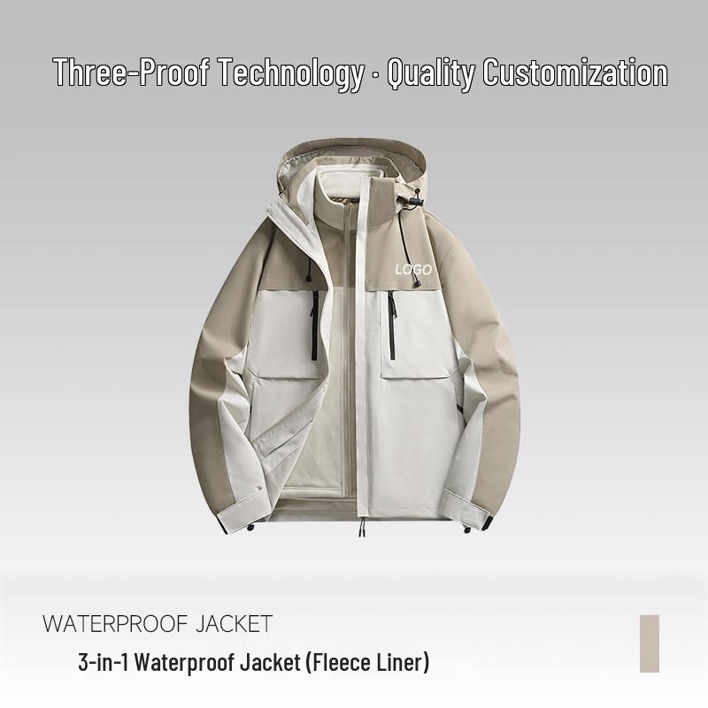 Veste d'alpinisme 3-en-1 BMW avec logo personnalisé - Vêtement d'extérieur Automne/Hiver pour magasin 4S ou vêtements de travail d'équipe