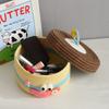 Cartoon Smile Cotton Rope Woven Storage Basket with Lids Desktop Organizers for Sundries Snack Needles Kids Toys Container