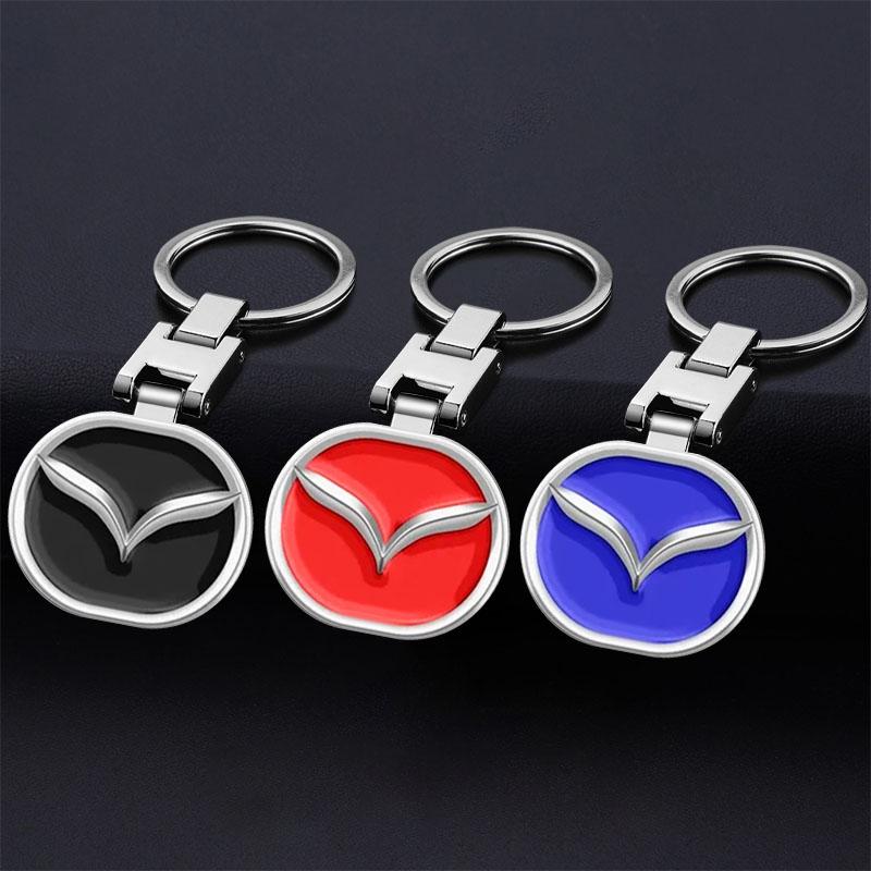 1Pcs Car Emblem Keychain Key Ring Accessories For Mazda 3 6 CX5 2 CX3 CX9 MX5 RX8 Axela Demio MS CX5 2 Axela Demio Atenza MS GJI GH BK MP