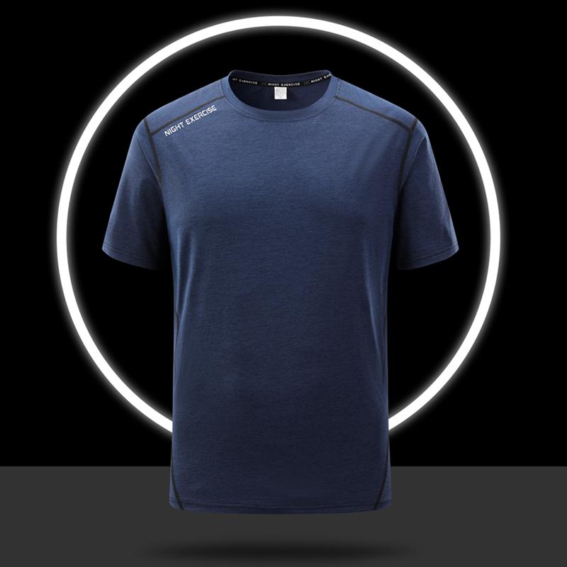 Sports T-shirt Men's Summer Loose Breathable Casual Ice Silk Short Sleeved Running Fitness Thin Half Sleeved T-shirt