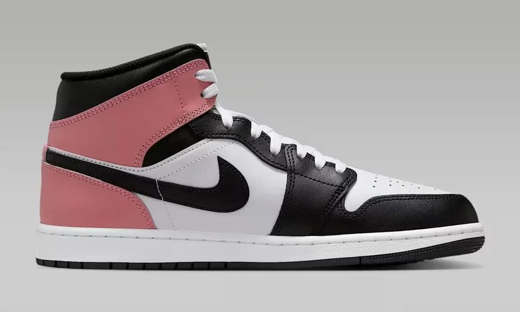 DQ8426-100 Nike Air Jordan 1 Mid Blanco Rosa Óxido Negro (De hombre)