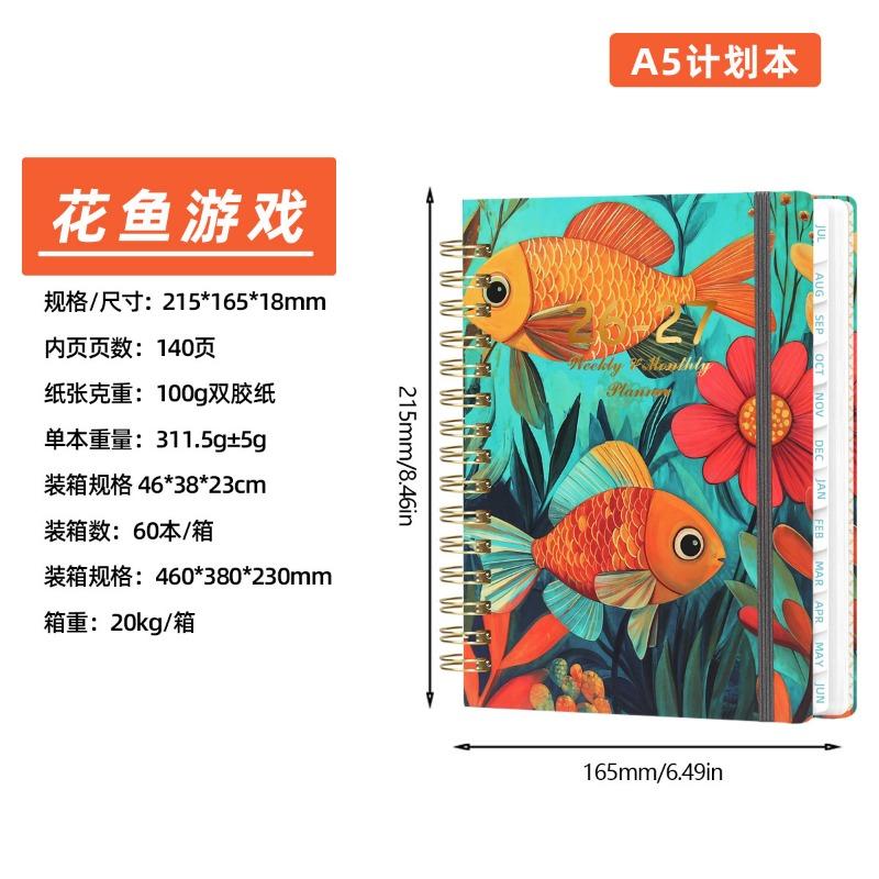 A5 Weekly Planner Spiral Bound Daily Schedule Notebook Journal Calendar