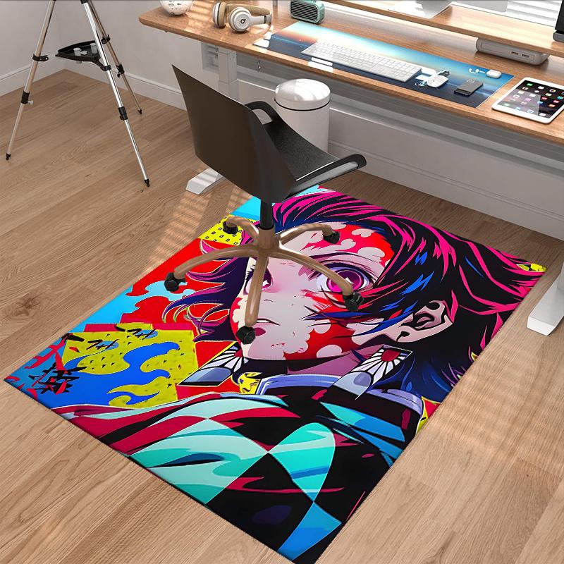 1pc Anime Character Themed Office Carpet Non Slip Rug with Vibrant Cartoon Design, Perfect for Home Decor, Living Room, Bedroom, Gaming Room