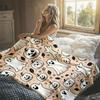 Ghosts Pumpkins Vintage Pink Flannel Blanket Perfect for Sofa Office Bed Travel Sleep Read Relax Camping Four Season Use