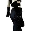 Cool Black Sun-protective Sleeve Half-fingered Anime Gloves  Cosplay Clothing Accessories