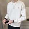 Men's Loose Fit Long Sleeve Round Neck Hoodie for Spring and Autumn